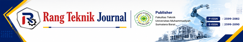 Rang Teknik Journal    |     Fakultas Teknik    |   Universitas Muhammadiyah Sumatera Barat